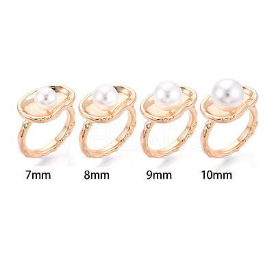 Oval Brass Finger Ring Settings KK-T076-37G-1