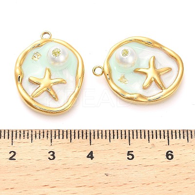 304 Stainless Steel Enamel Pendants STAS-B084-03G-01-1