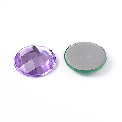 Imitation Taiwan Acrylic Rhinestone Flat Back Cabochons GACR-D002-14mm-M-1