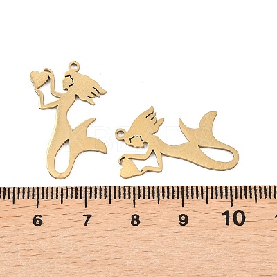 201 Stainless Steel Pendants STAS-I364-06G-1