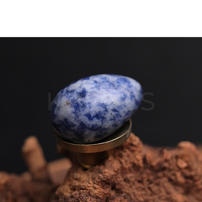 Natural Blue Spot Jasper Egg Figurines Statues for Home Office Desktop Decoration PW-WG1DC51-17-1