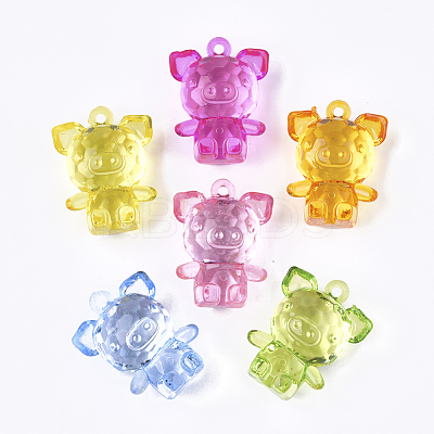 Transparent Acrylic Pendants TACR-S133-118-1