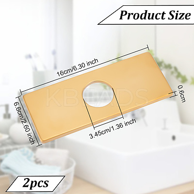 304 Stainless Steel Faucet Hole Covers STAS-WH0044-27G-1