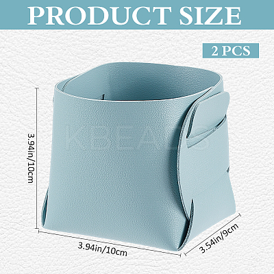 2Pcs PU Leather Jewelry Plate AJEW-CN0002-74B-1