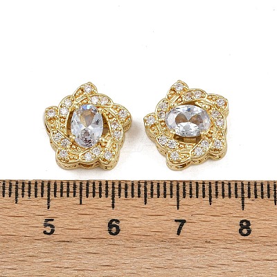 Brass Pave Cubic Zirconia Multi-strand Links ZIRC-F145-05H-01-1