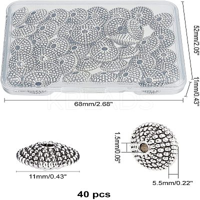 40Pcs Tibetan Style Alloy Beads FIND-CA0002-68-1