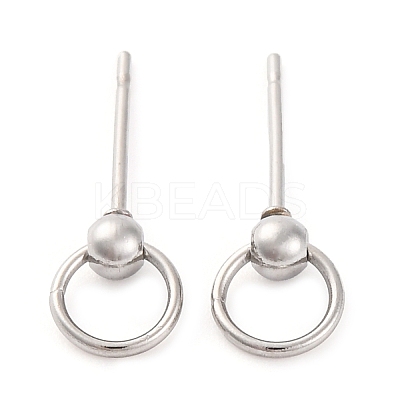 Anti-Tarnish 304 Stainless Steel Studs Earring Findings STAS-H226-08P-01-1