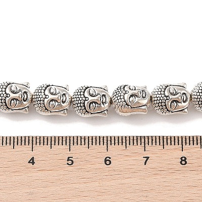 Tibetan Style Buddha Head Alloy Bead Strands TIBEB-O007-23-LF-1