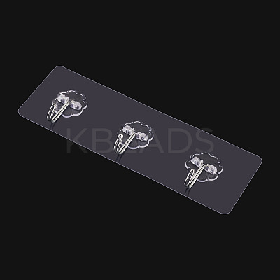 Self-adhesive Acrylic Wall Hook Hangers AJEW-TADJ0001-09A-02-1