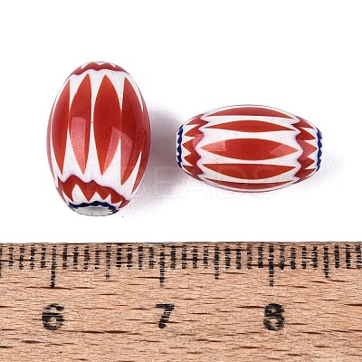 Handmade Millefiori Glass Barrel Beads LS-LA-N002-04B-1
