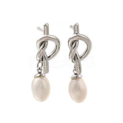 304 Stainless Steel knot Stud Earrings EJEW-C133-02P-1