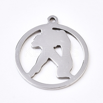 Non-Tarnish 201 Stainless Steel Pendant STAS-Q237-M003-2-1
