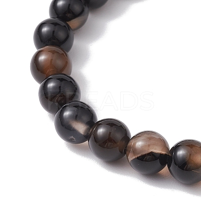 8mm Round Mixed Gemstone Beaded Stretch Bracelets BJEW-JB10309-1