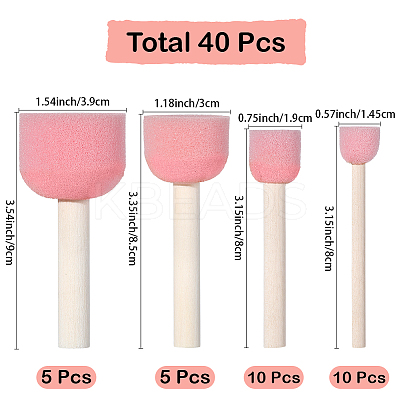 30Pcs 4 Styles Paint Sponges Shapes DIY-SP0006-17-1