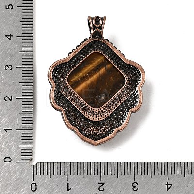 Natural Tiger Eye Pendants G-A297-03R-17-1