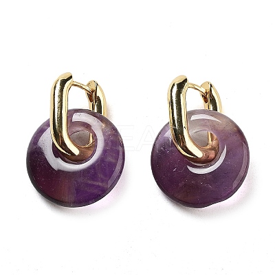 Rack Plating Brass Hoop Earrings EJEW-M248-01G-05-1