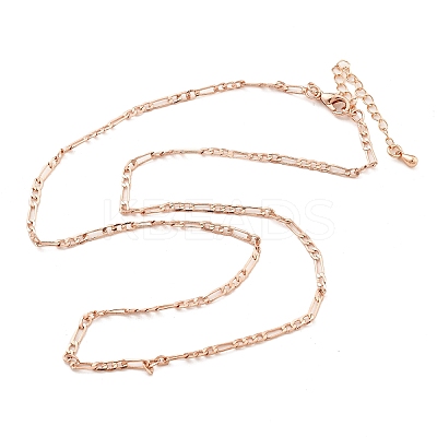 Brass Figaro Chains Necklaces for Women NJEW-D302-29RG-1