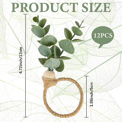 PVC Leaf Napkin Rings AJEW-CP0006-67A-1