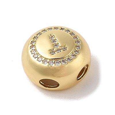 Rack Plating Brass & Cubic Zirconia Pendants KK-Z047-07G-T-RS-1