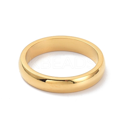 4mm Polished Plain Dome Finger Ring for Girl Women RJEW-C012-06E-G-1