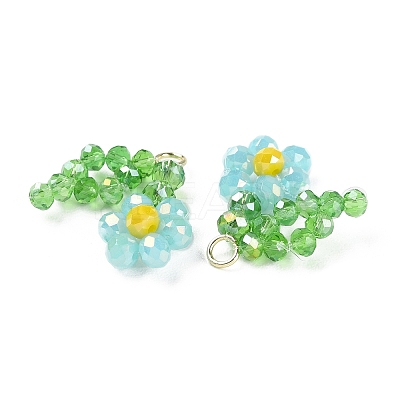 Glass Beaded Pendants GLAA-C028-07B-1