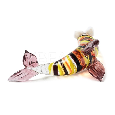 3D Sea Lion Handmade Lampwork Display Decoration DJEW-C012-03-1
