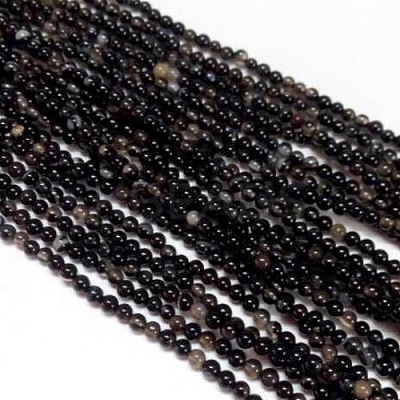 Natural Black Onyx Beads Strands G-H1567-8MM-1