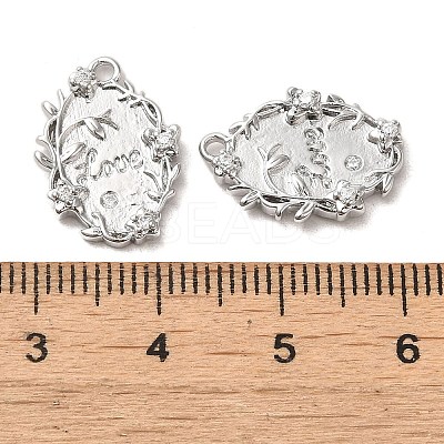Valentine's Day Brass Micro Pave Clear Cubic Zirconia Pendants KK-G481-09P-1