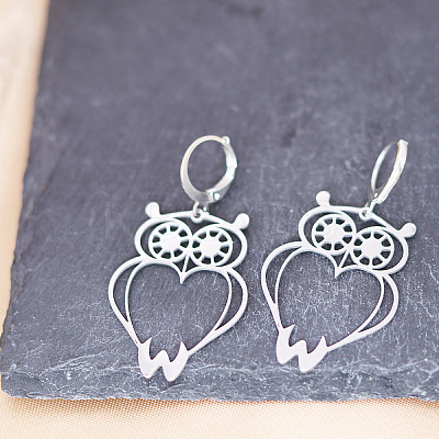 201 Stainless Steel Leverback Earrings FS-WG891C3-01-1