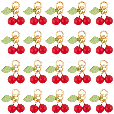 50Pcs Glass & Acrylic Beaded Charms GLAA-SC0002-77-1
