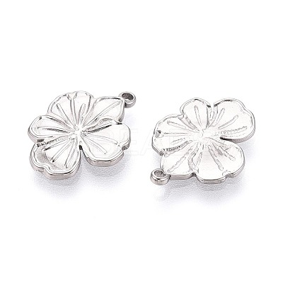 304 Stainless Steel Flower Pendants STAS-T067-55P-1