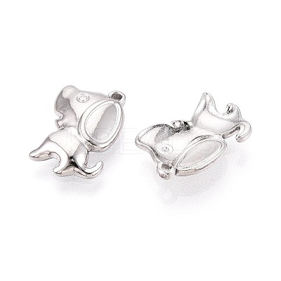 304 Stainless Steel Pendants STAS-T067-58P-1