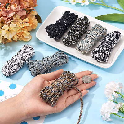 28M 7 Colors 7 Inner Cores Polyester & Spandex Cord Ropes RCP-TA0001-06-1