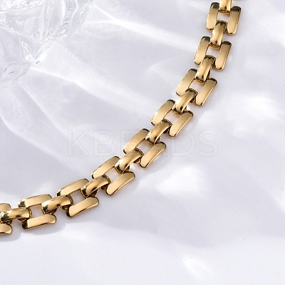 304 Stainless Steel Panther Chain Bracelets for Women BJEW-C076-03G-1