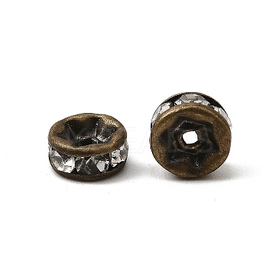 Brass Rhinestone Spacer Beads RB-A014-Z6mm-01AB-NF-1