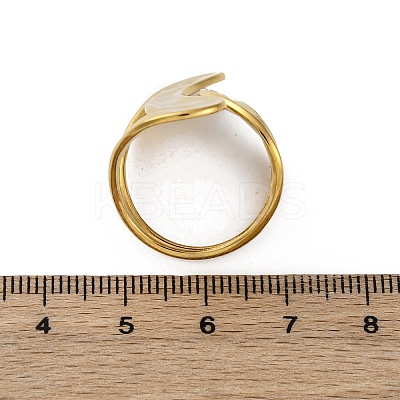 304 Stainless Steel Open Cuff Rings for Women RJEW-F174-08G-1
