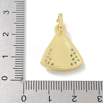 Brass Micro Pave Clear Cubic Zirconia Pendants KK-M300-12G-01-1