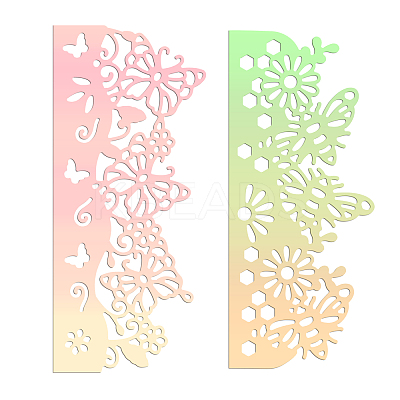 2Pcs 2 Style Carbon Steel Cutting Dies Stencils DIY-DM0003-34-1