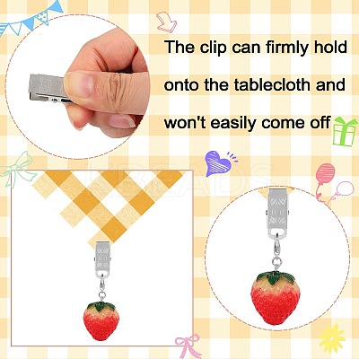 8Pcs Resin Imitation Fruit Tablecloth Weights HJEW-SW00128-01-1