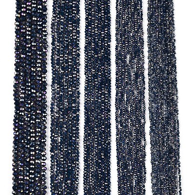 Electroplate Glass Beads Strands EGLA-A044-P2mm-B16-1