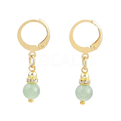 Natural & Synthetic Mixed Stone Round Hoop Earrings EJEW-JE06583-1