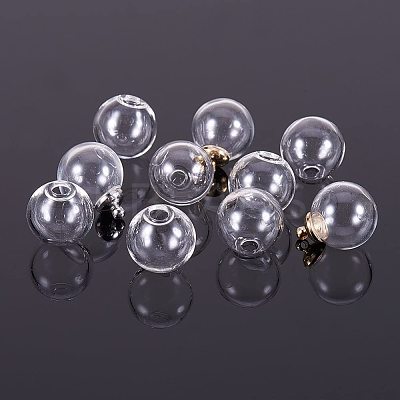 Handmade Blown Glass Globe Ball Bottles BLOW-PH0001-07-WH-1