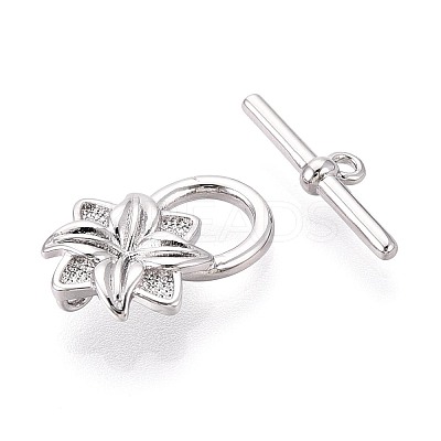 10Pcs Brass Toggle Clasps KK-T073-41P-1