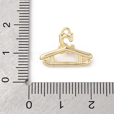 Brass Pave Clear Cubic Zirconia Pendants LS-KK-V016-06G-1