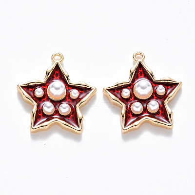 Brass Enamel Pendants KK-T049-056G-03-NF-1