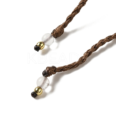 6.5mm Round Gemstone Braided Bead Chakra Bracelets BJEW-K225-02-1