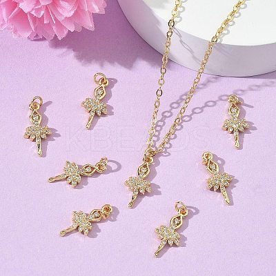 SHEGRACE Brass Micro Pave Cubic Zirconia Pendants XGRQ3D848-486G-1
