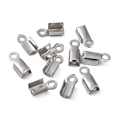 Tarnish Resistant 304 Stainless Steel Folding Crimp Ends X-STAS-R063-29-1