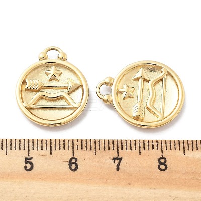 PVD Vacuum Plating 304 Stainless Steel Rhinestone Pendants STAS-R130-01G-07-1