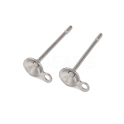 Anti-Tarnish 304 Stainless Steel Stud Earring Findings STAS-S151-01P-F-1